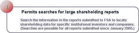 Permits searches for large shareholding reports